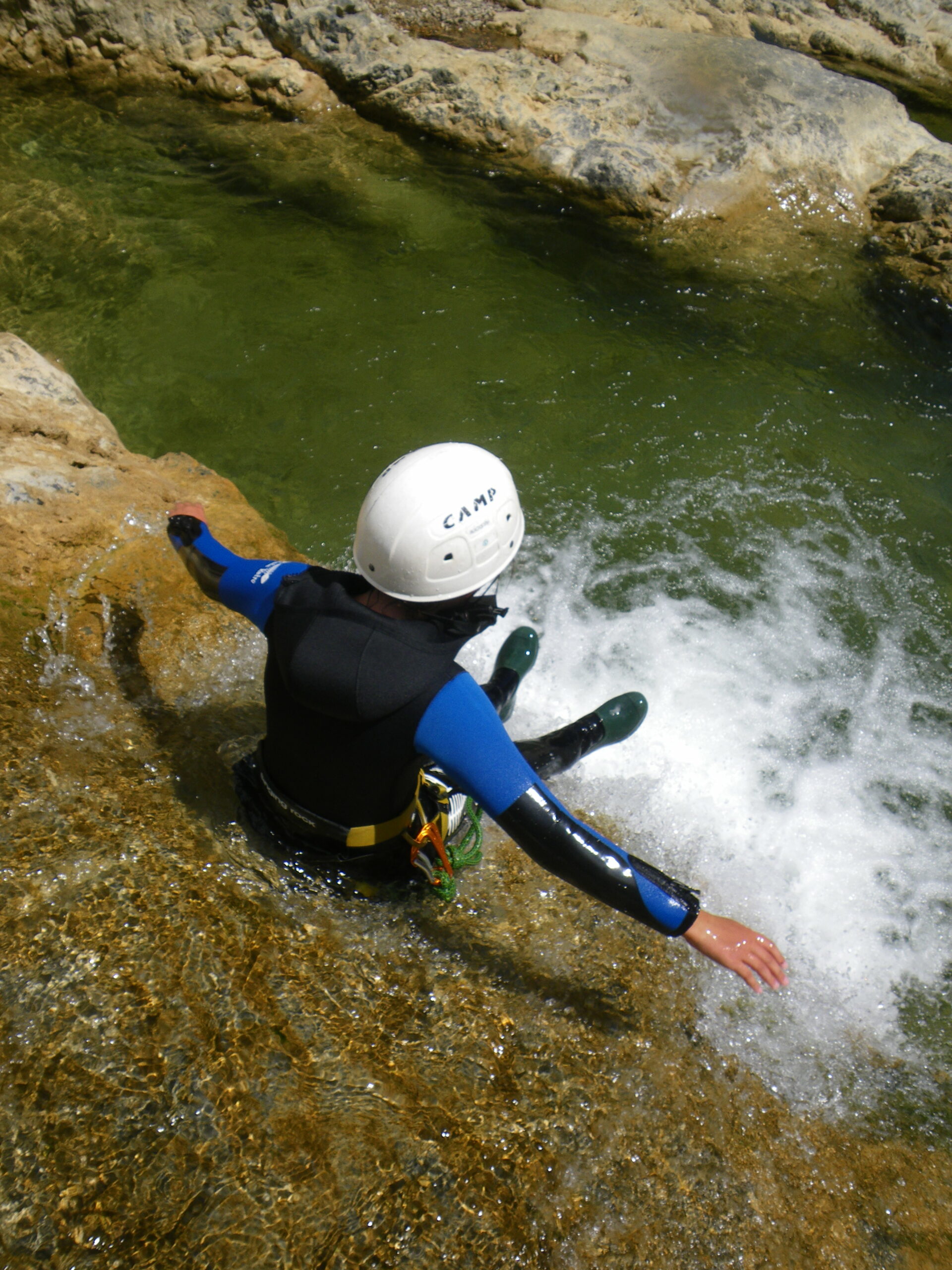 Slide in galamus canyon